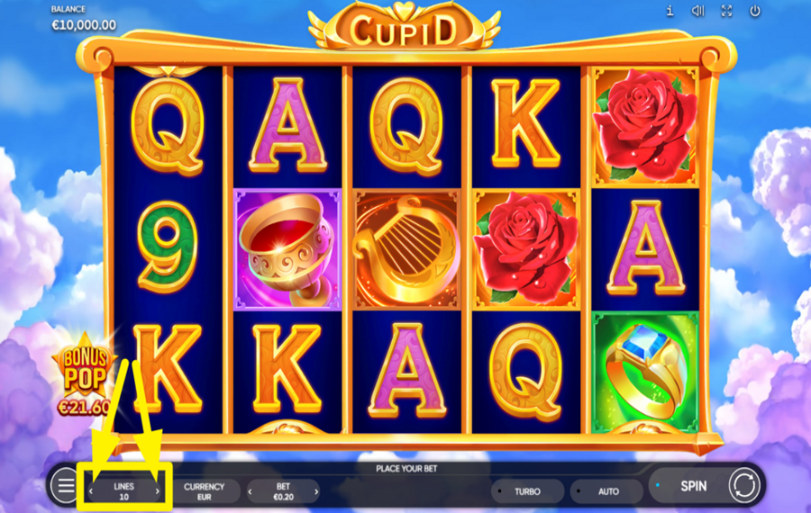 Cupid ADJUST BET LINES.