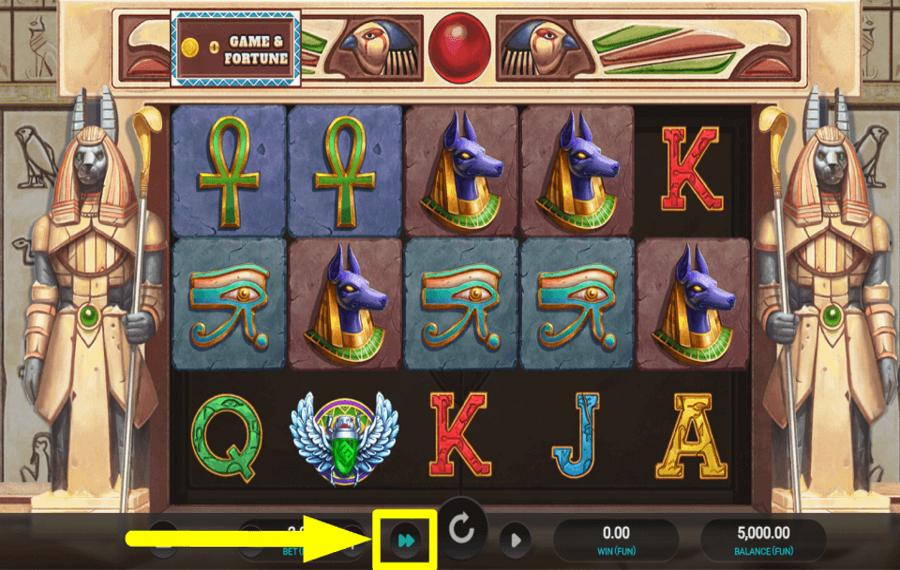 Curse of Ra CAMBIARE VELOCITÀ DI CENTRIFUGA.