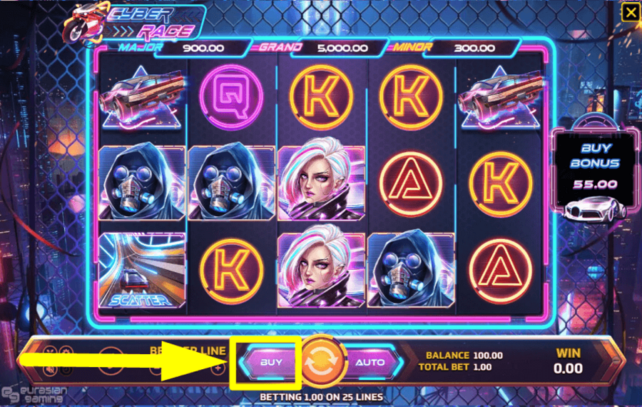 Cyber Race CHOOSE POWER FEATURES.
