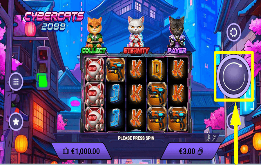 Cybercats 2088 BEGINNEN SIE MIT DEM SPIELEN.