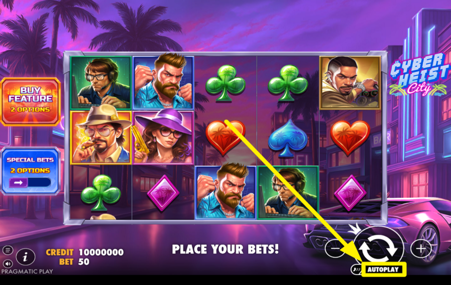 Cyberheist City ВЫБЕРИТЕ АВТОМАТИЧЕСКИЕ ВРАЩЕНИЯ.