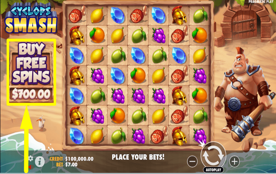 Cyclops Smash BUY FREE SPINS.