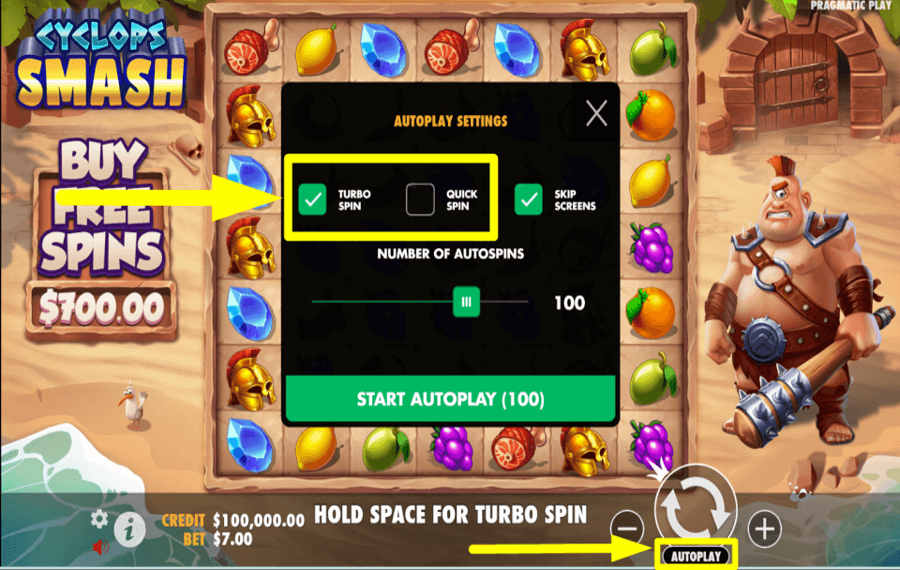 Cyclops Smash CONTROL GAME SPEED.