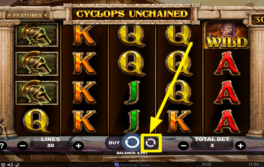 Cyclops Unchained VERWENDEN SIE DEN AUTOMATISCHEN SPIN.