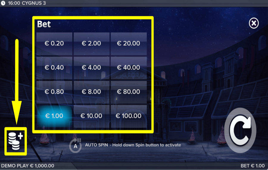 Cygnus 3 Bestimme den Einsatzwert.