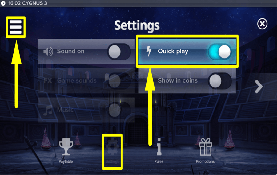 Cygnus 3 TURBO-MODUS AKTIVIEREN.