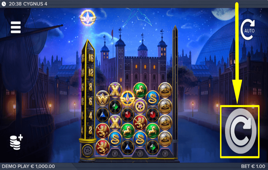 Cygnus 4 KLICKEN SIE AUF DIE DREHEN-TASTE.