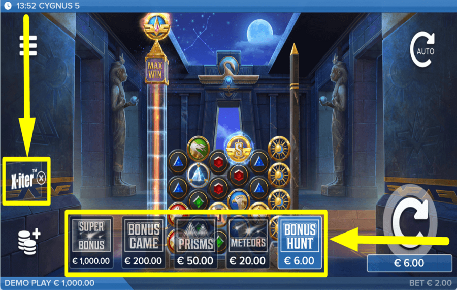 Cygnus 5 SAMMELN SIE BONUSFUNKTIONEN.