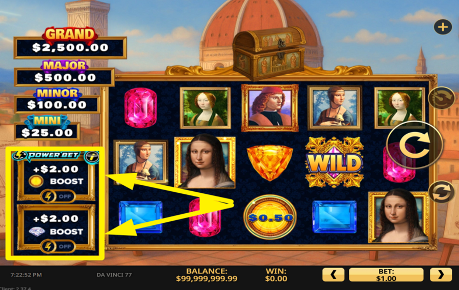 Da Vinci 77 АКТИВИРУЙТЕ СТАВКУ POWER.