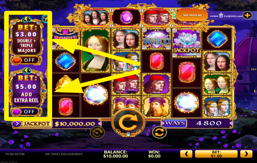 Da Vinci DeluxeWays ACTIVER LA MISE SUPPLÉMENTAIRE.