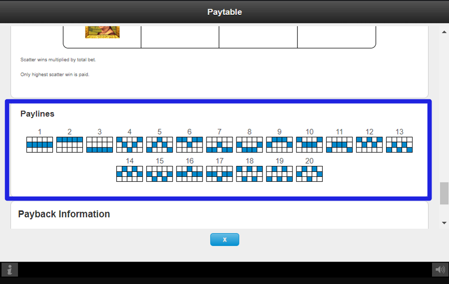 Da Vinci Diamonds Choisissez les lignes de paiement.