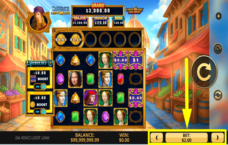 Da Vinci Loot Link SET THE WAGER.