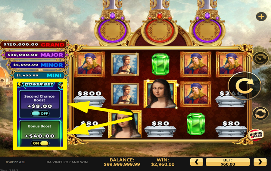 Da Vinci Pop and Win АКТИВИРОВАТЬ СТАВКУ.