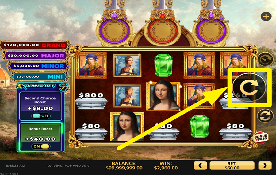 Da Vinci Pop and Win ИГРАЙТЕ В ИГРУ.