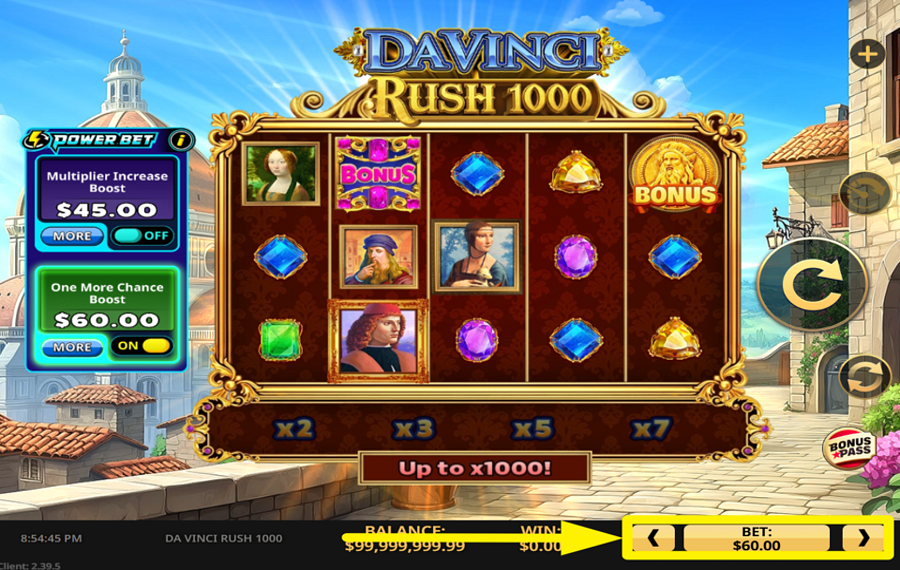 Da Vinci Rush 1000 PASSEN SIE IHREN EINSATZ AN.