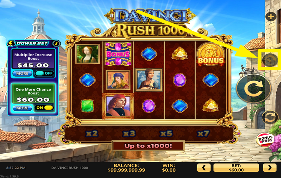 Da Vinci Rush 1000 MAXIMIERE DIE GESCHWINDIGKEIT.