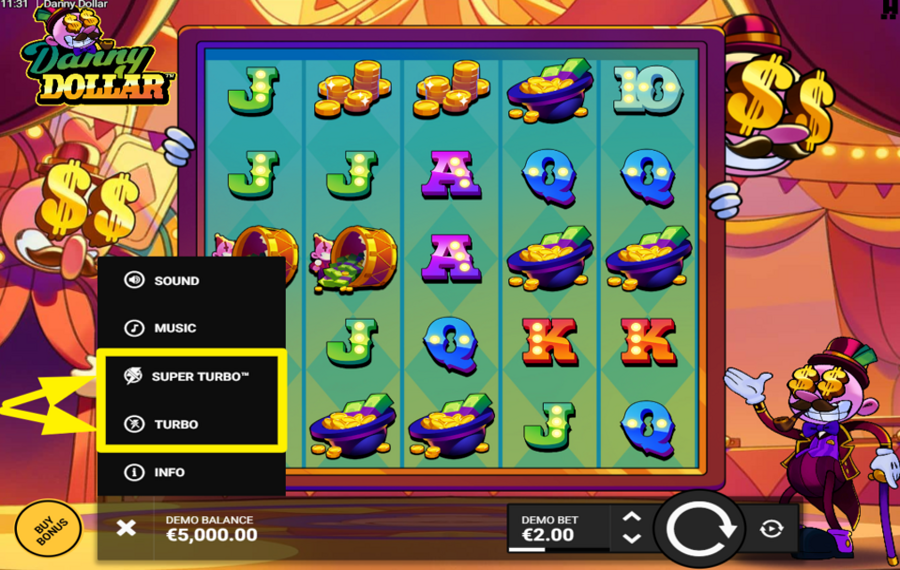 Danny Dollar BESCHLEUNIGEN SIE DIE DREHUNGEN.