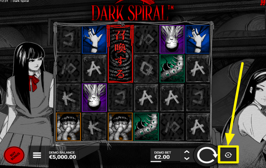 Dark Spiral ACTIVATE AUTOMATIC SPINNING.