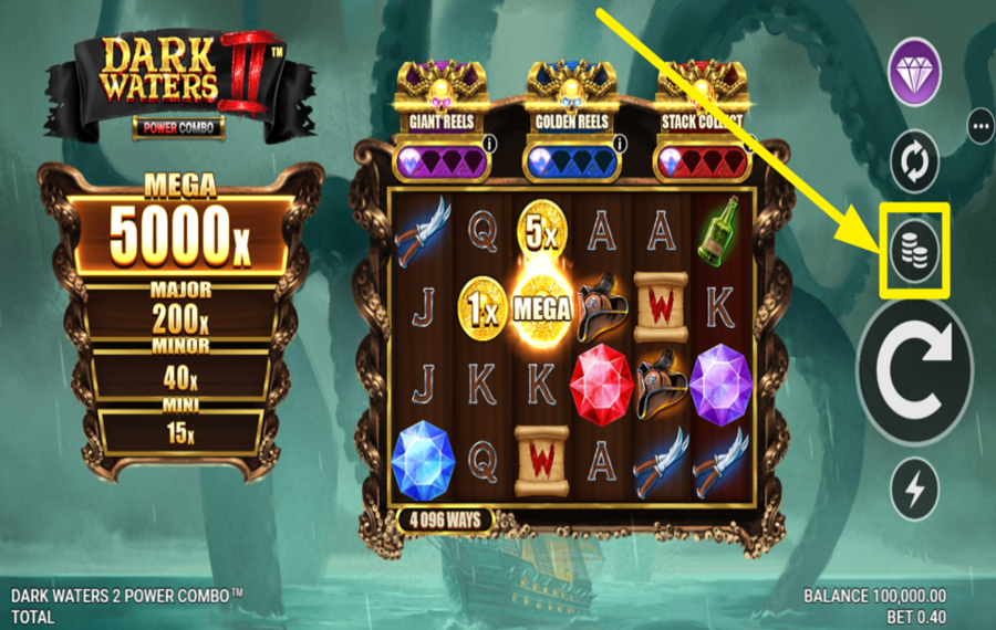 Dark Waters 2 Power Combo ОПРЕДЕЛИТЕ СВОЮ СТАВКУ.