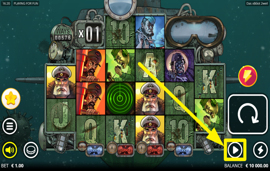 Das xBoot 2wei INITIATE AUTOMATIC PLAY.