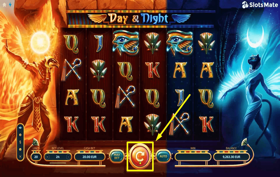 Day and Night Click/ tap the “Spin” button.