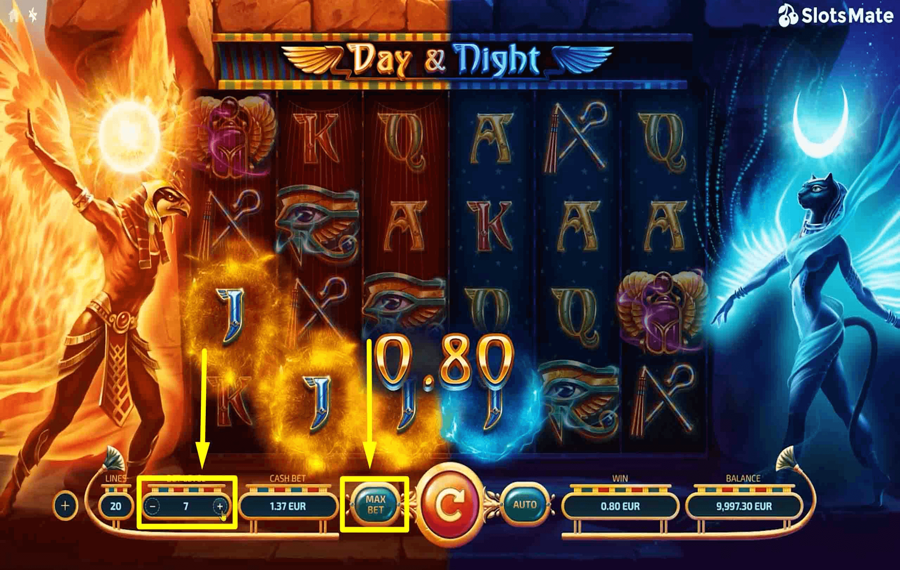 Day and Night Choose your bet amount. 