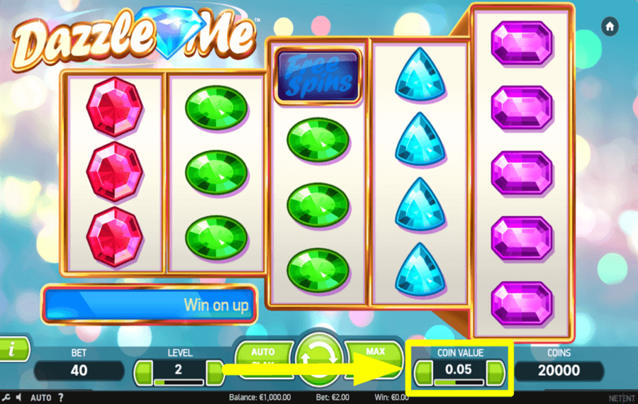 Dazzle Me CHANGER LA VALEUR DE LA PIÈCE.