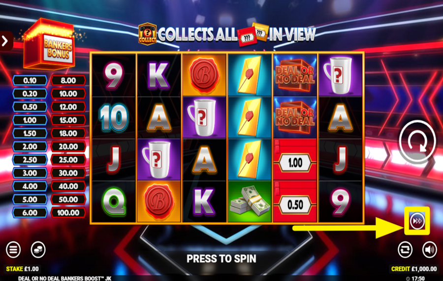 Deal or No Deal Bankers Boost Jackpot King AUMENTE LA VELOCIDAD.