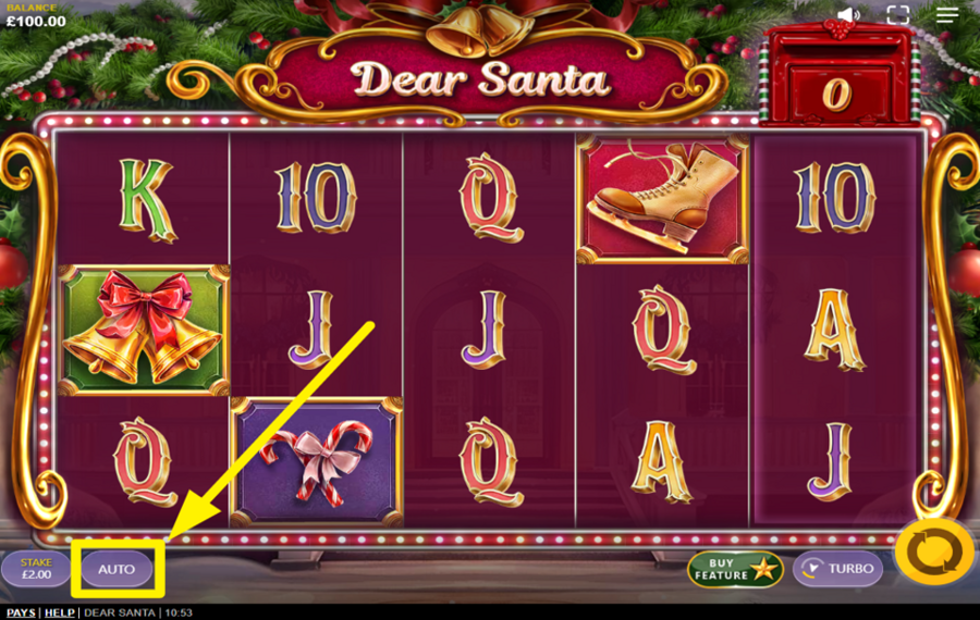 Dear Santa VERWENDEN SIE AUTOMATISIERTE SPINS.