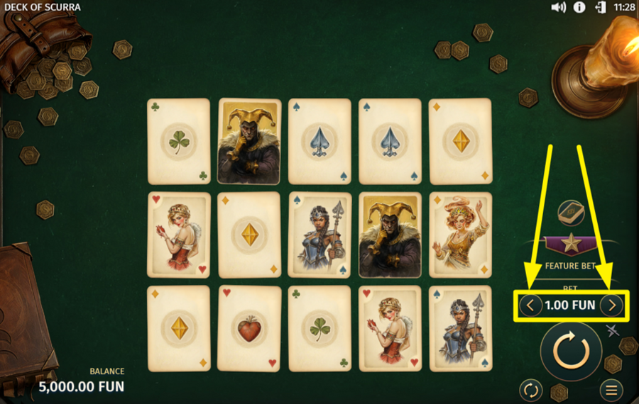 Deck of Scurra SCEGLI LA PUNTATA TOTALE.