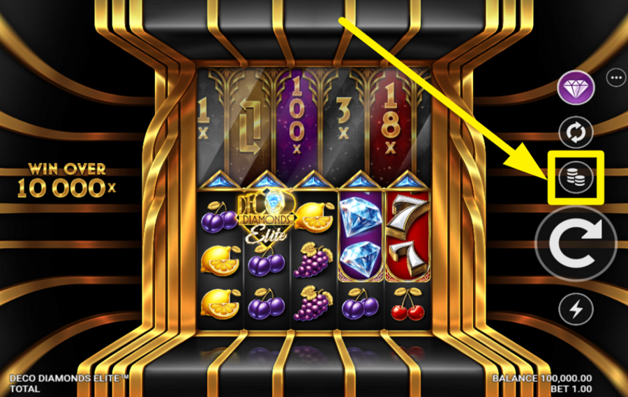 Deco Diamonds Elite ВЫБЕРИТЕ СУММУ СТАВКИ.