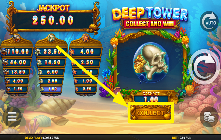 Deep Tower Collect And Win ЗАБЕРИТЕ СВОЙ ВЫИГРЫШ.
