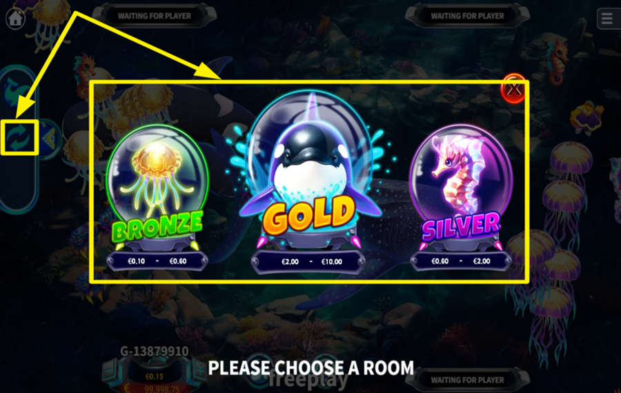 Deepsea Luminous ВЫБЕРИТЕ ИГРОВУЮ КОМНАТУ.