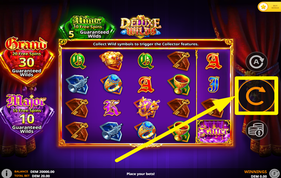 Deluxe Wilds КРУТИТЕ ВРАЩЕНИЯ БАРАБАНОВ.