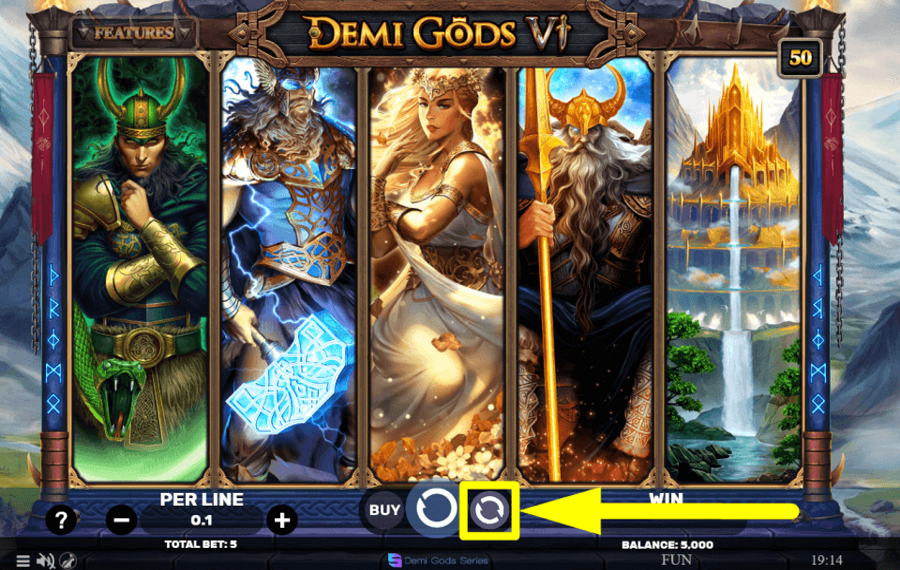 Demi Gods 6 DÉMARRER LES TOURS AUTOMATIQUES.