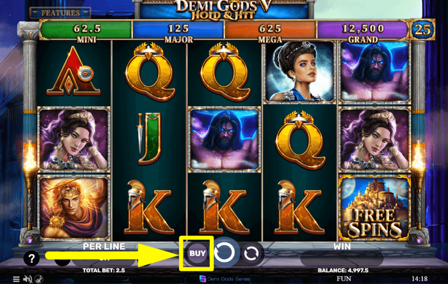 Demi Gods V Hold and Hit SHOP FOR SPINS.