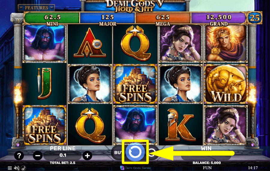 Demi Gods V Hold and Hit START THE GAME.