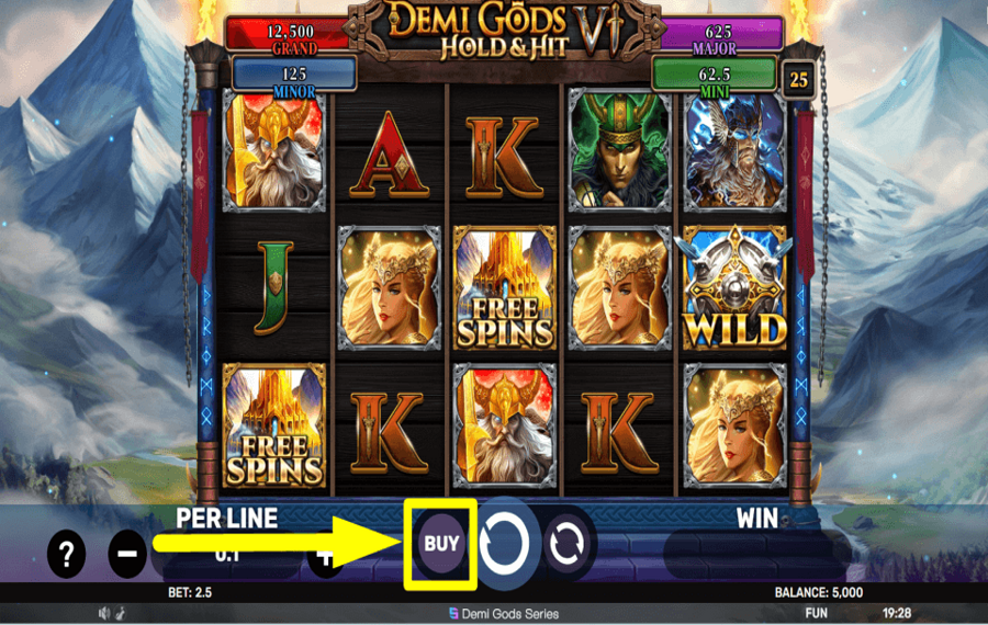 Demi Gods VI Hold and Hit SEIZE THE BONUS.