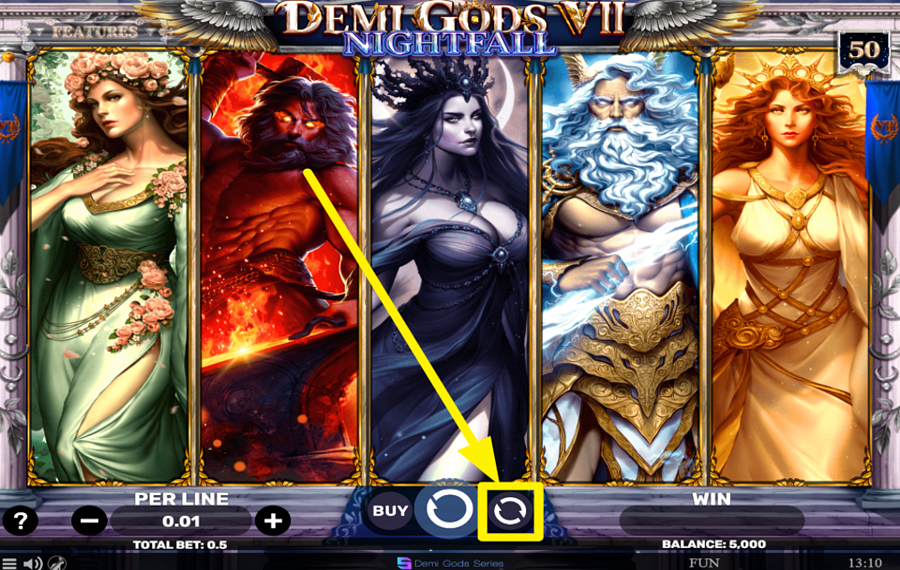 Demi Gods VII Nightfall ЗАПУСТИТЬ АВТОМАТИЧЕСКОЕ ВРАЩЕНИЕ.
