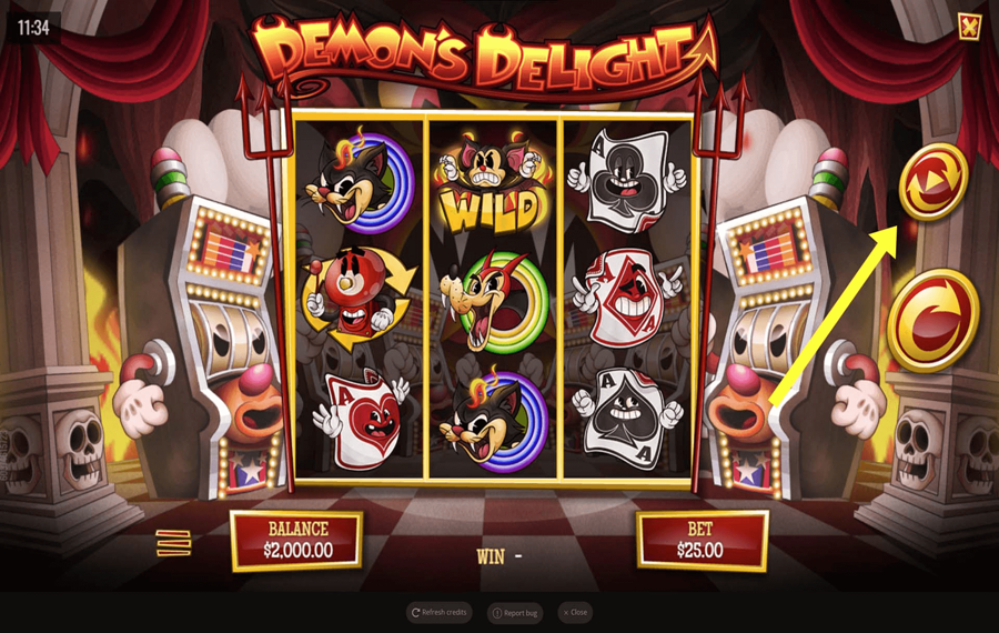 Demons Delight Utilisation de la fonction optionnelle « Lecture automatique »