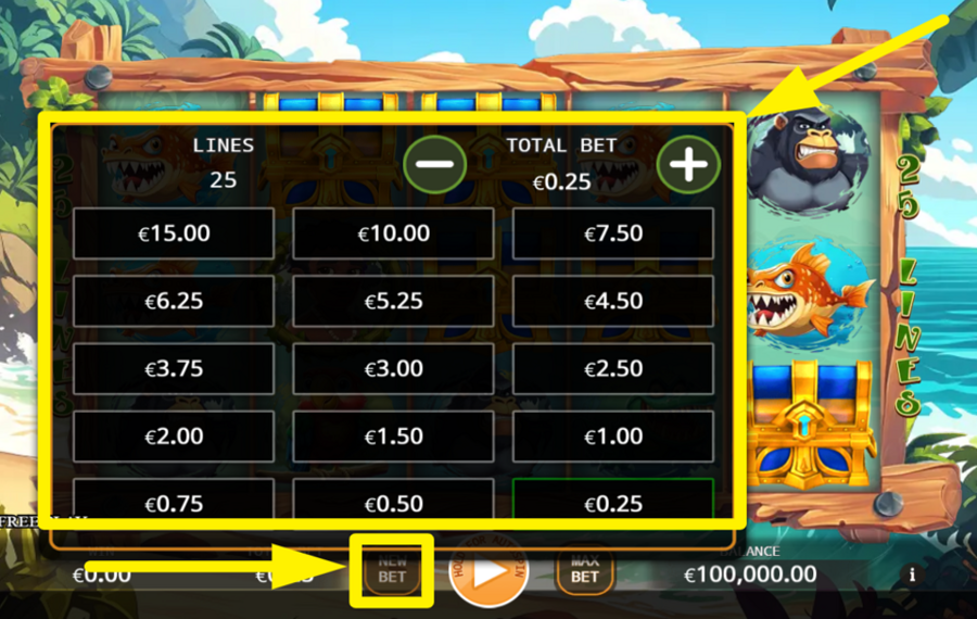 Desert Island Adventure Lock 2 Spin ASSIGN A BET VALUE.