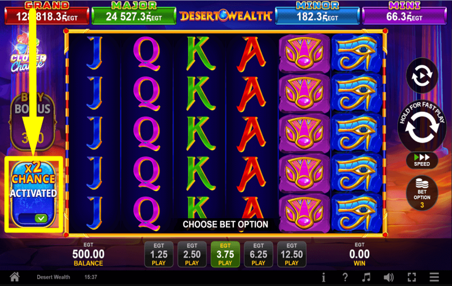 Desert Wealth Clover Chance EL DOBLE DE PROBABILIDADES.