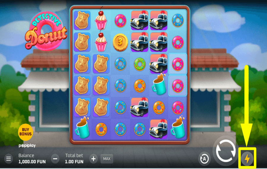 Detective Donut CAMBIAR LA VELOCIDAD DEL JUEGO.
