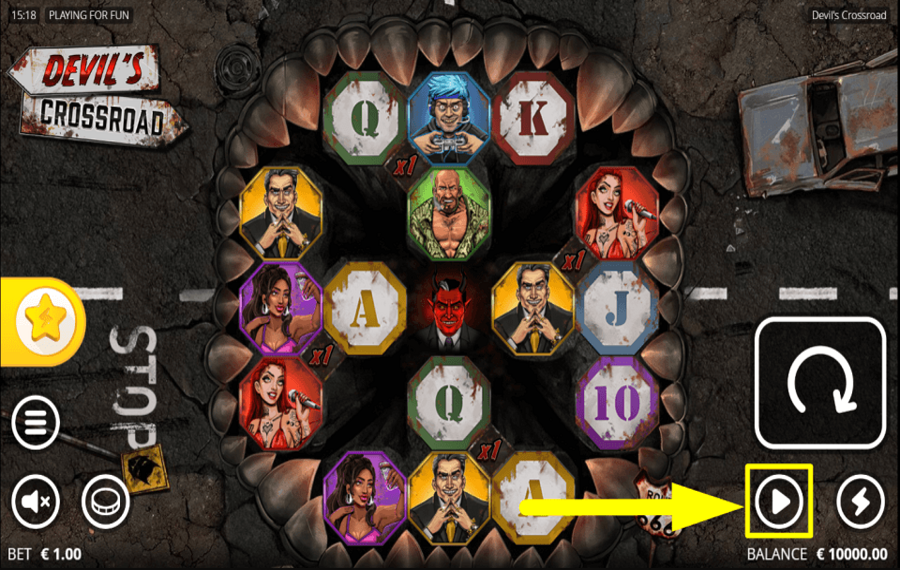 Devils Crossroad CONSIDERE LOS GIROS AUTOMÁTICOS.