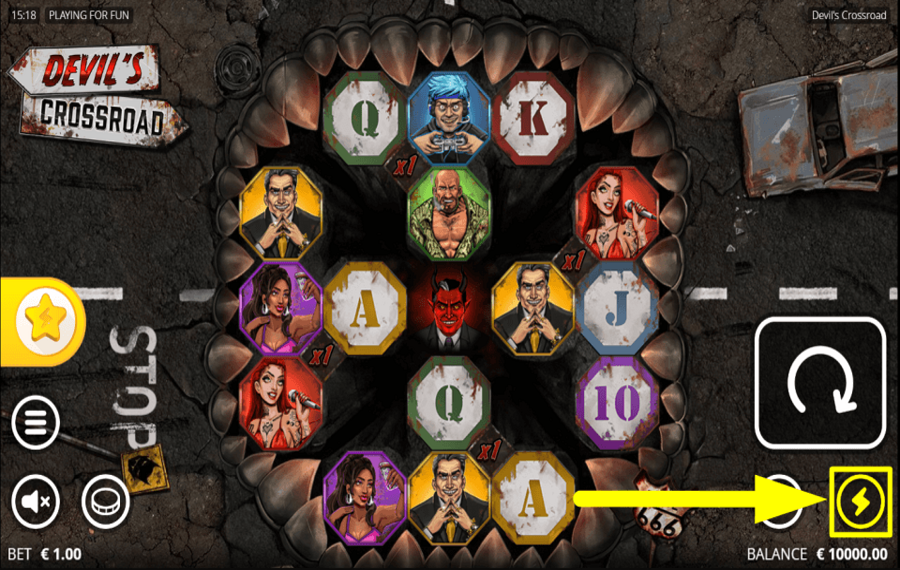 Devils Crossroad CONTROLA LA VELOCIDAD DE GIRO.