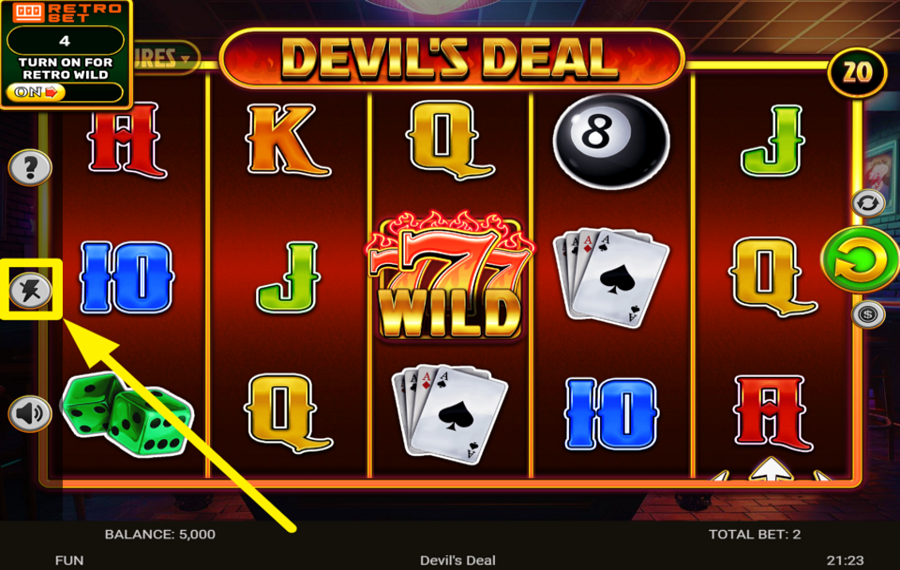 Devils Deal MAXIMIEREN SIE DIE GESCHWINDIGKEIT.