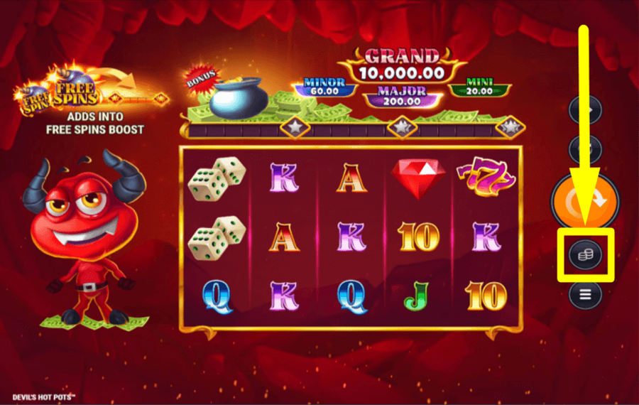 Devils Hot Pots WÄHLEN SIE IHREN EINSATZ.