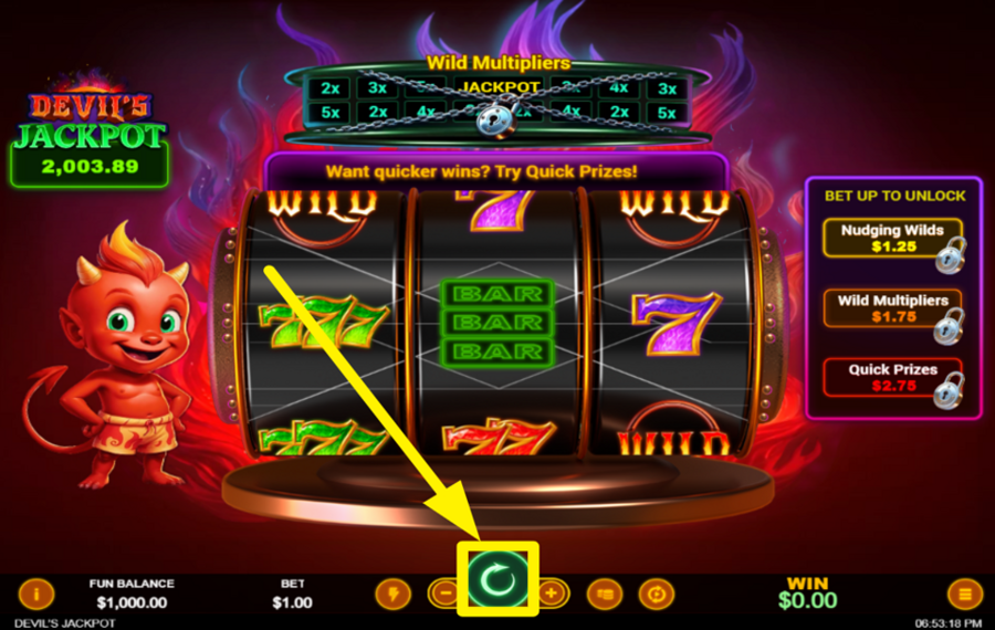 Devils Jackpot ACCENDI L'ENTUSIASMANZA!