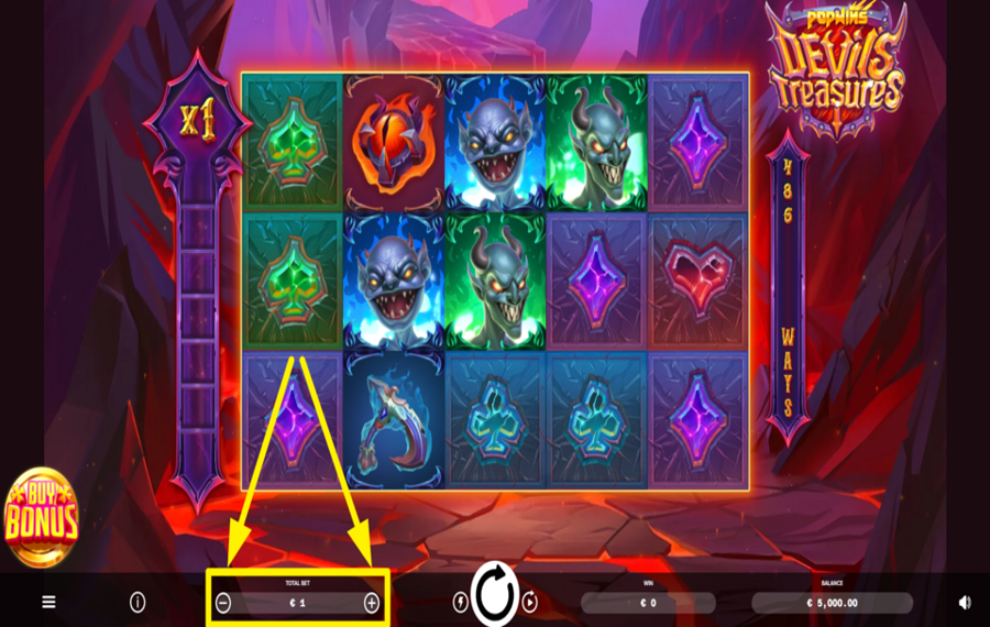 Devils Treasures AJUSTEZ VOTRE MISE.