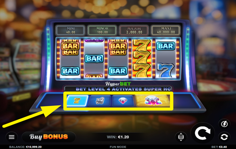 Diamond Bounty 7s Hold and Win WÄHLEN SIE EINE EINSATZSTUFE.